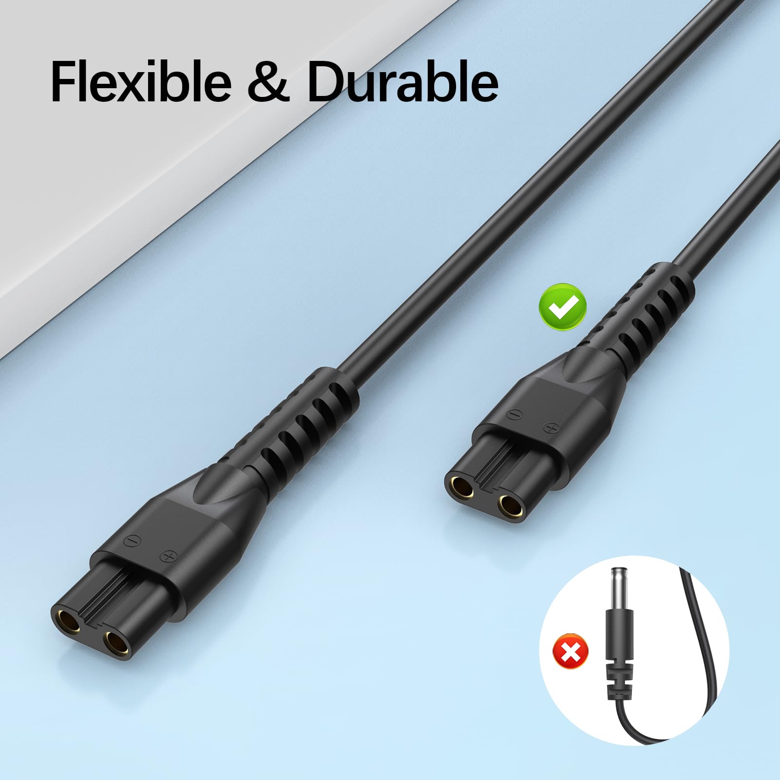 UL Certified 5V Replacement Power Adapter for MANSCAPED Lawn Mower 3.0/2.0 & Weed Whacker Nose/Ear Trimmer - Perfect for Home Grooming & Travel Use