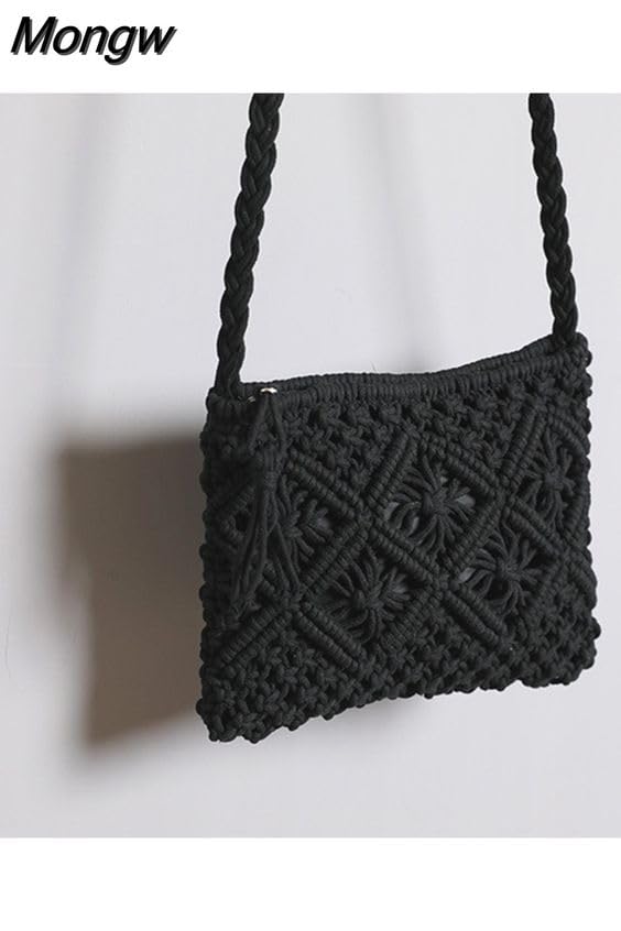 Handmade Macrame Crossbody Bag for Women - Boho Sling Purse for Daily Use