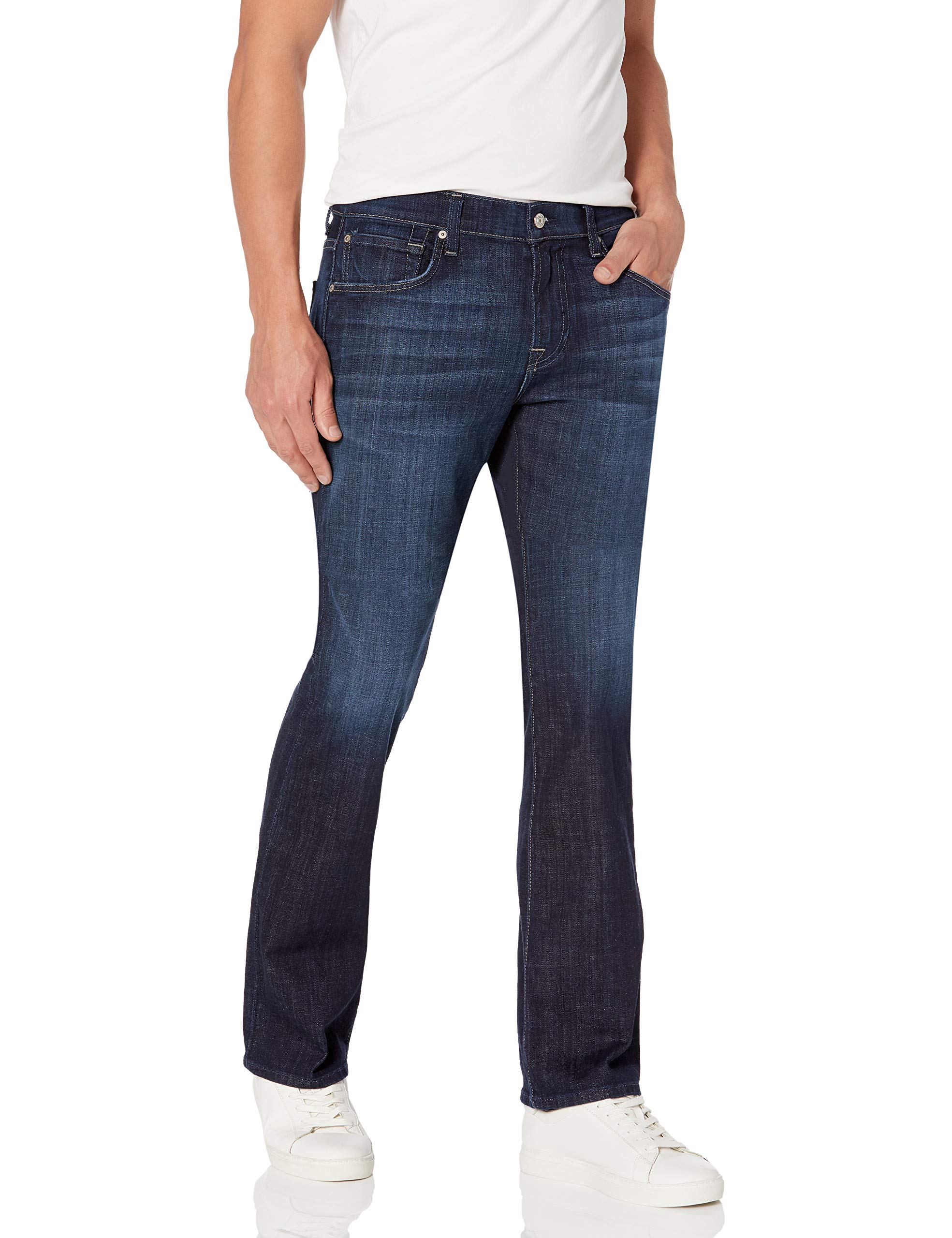 7 For All Mankind Men's Brett Bootcut Jeans - Classic Denim Pants for Casual & Night Out | Comfortable Straight Leg Fit for Everyday Wear