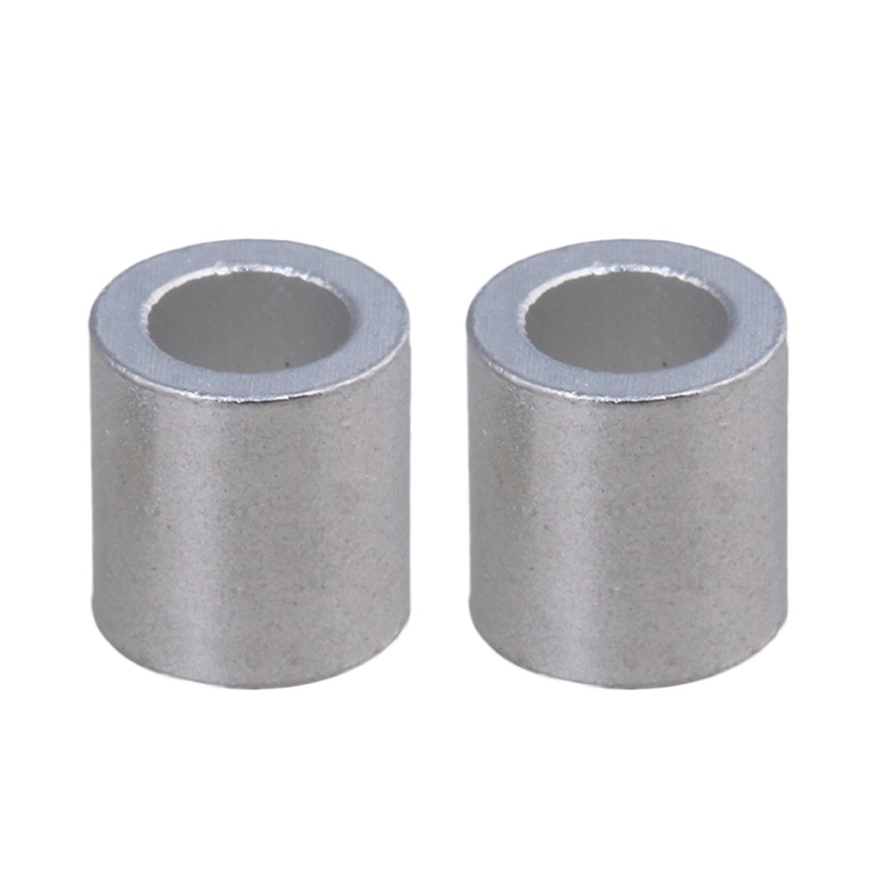 50pcs Silver Wire Rope Aluminum Crimping Loop Clips - M5 Ferrule Sleeves for Jewelry Making, DIY Crafts & Marine Applications