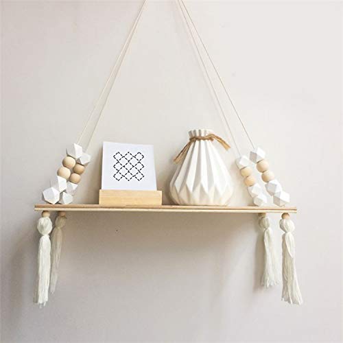 Handmade Rustic Pine Wood Wall Shelf - Farmhouse Boho Floating Shelf for Bedroom, Bathroom, Living Room & Kitchen Decor - 15