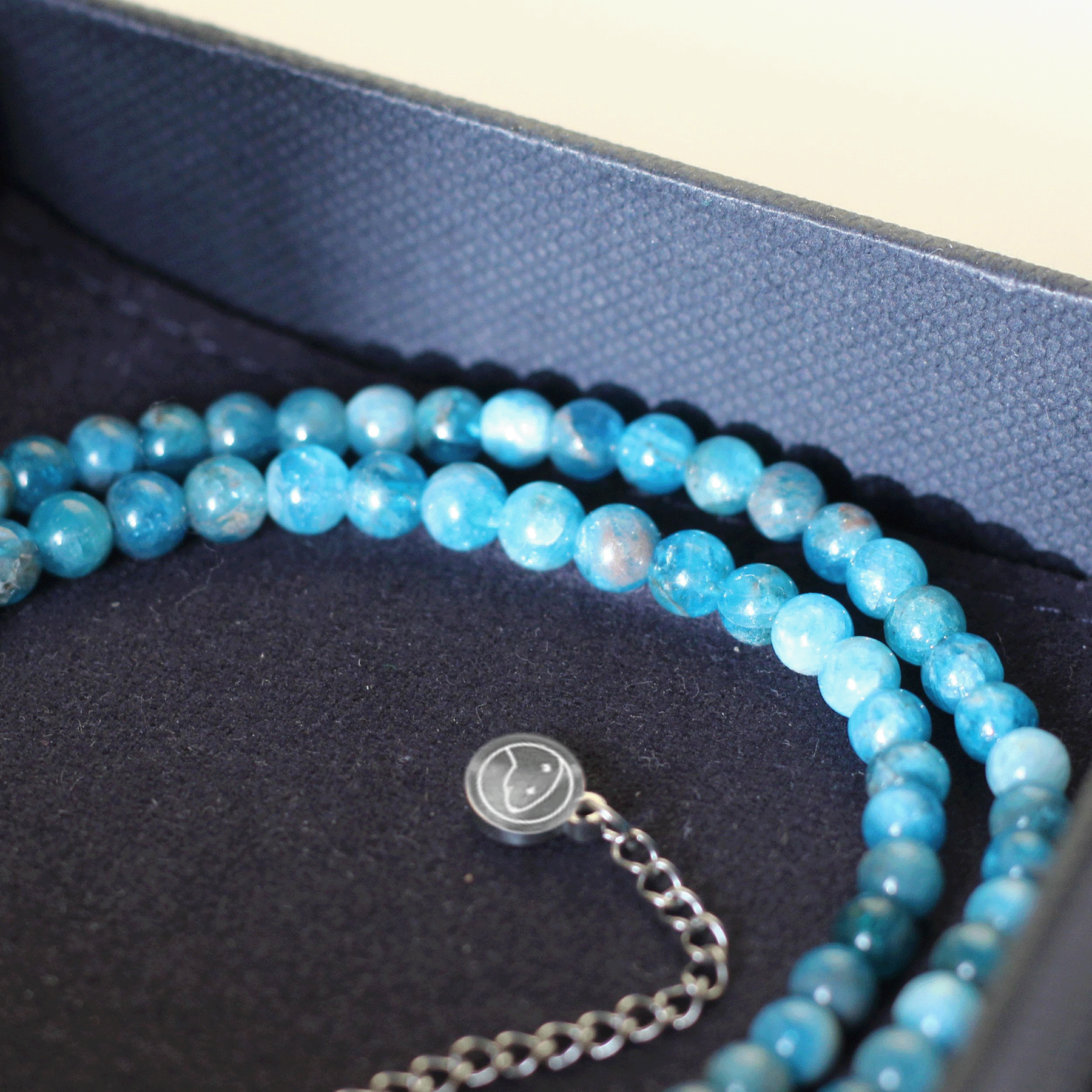 Blue Apatite Beaded Necklace - Mini Healing Crystal Jewelry for Women, Chakra Balancing & Spiritual Protection | Perfect for Meditation, Yoga & Energy Healing