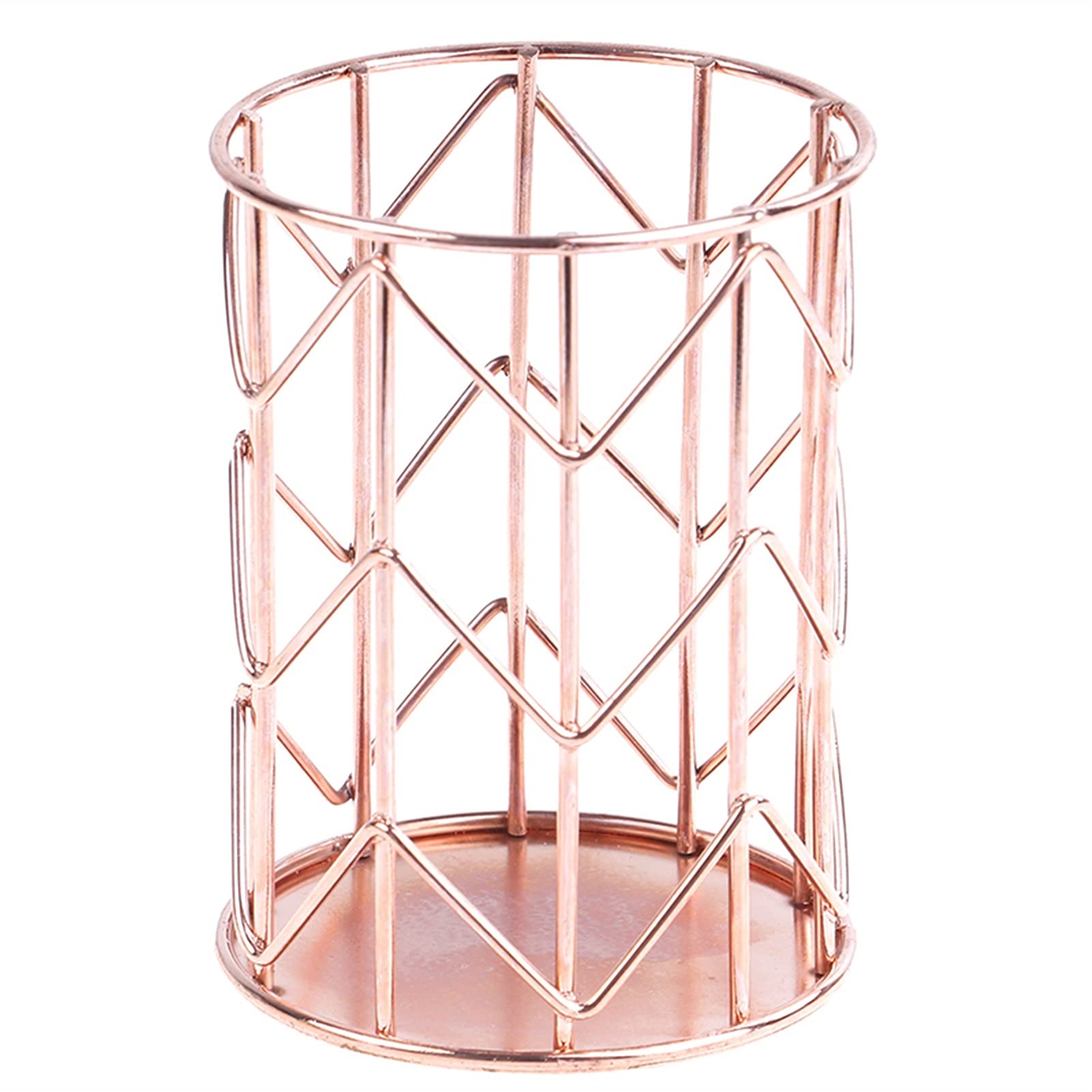Rose Gold Pen Holder - Stylish Desk Organizer for Pens, Pencils & Makeup Brushes | Home & Office Stationery Storage | Perfect for Work, Study & Vanity Decor