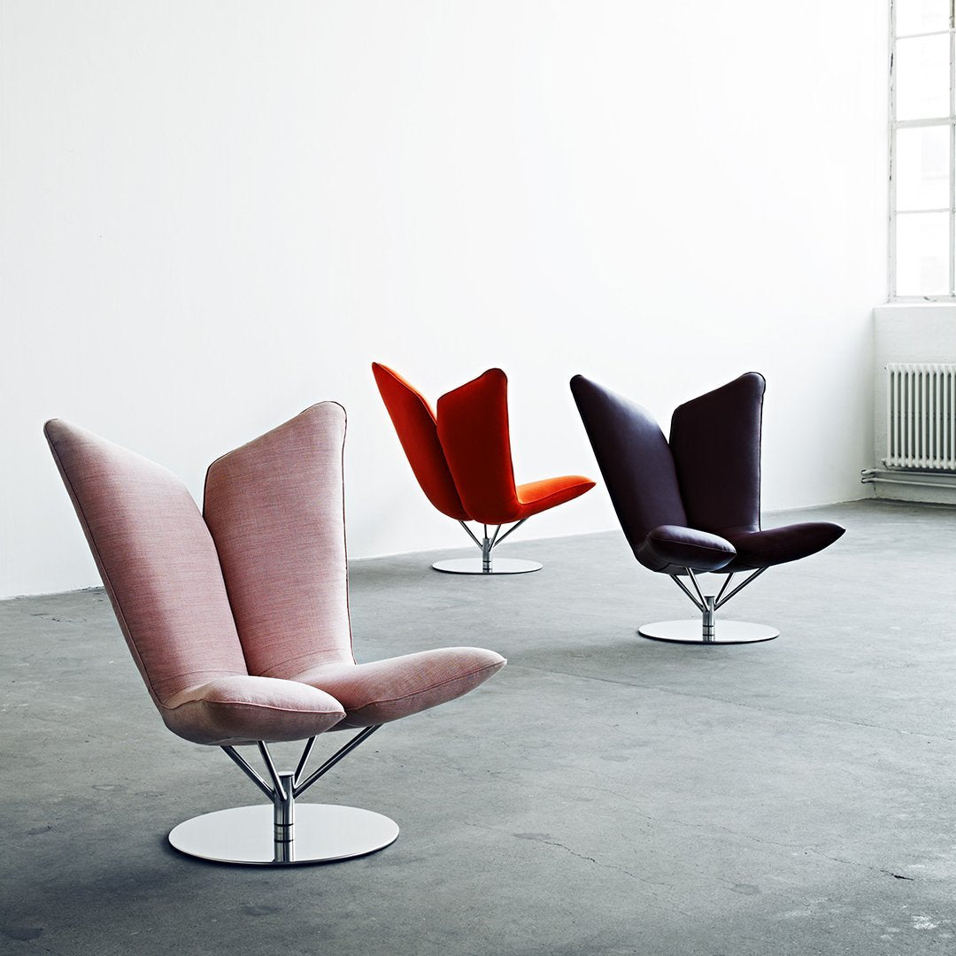 Busk Hertzog Angel Chair - Modern Lounge Chairs with Softline Comfort for Living Room, Bedroom & Patio Relaxation
