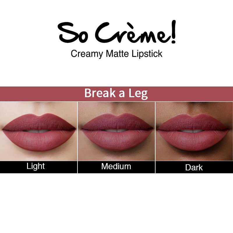 Nykaa So Creme! Creamy Matte Lipstick - Break a Leg | Long-Lasting Hydrating Lip Color | Perfect for Date Night, Parties & Everyday Wear