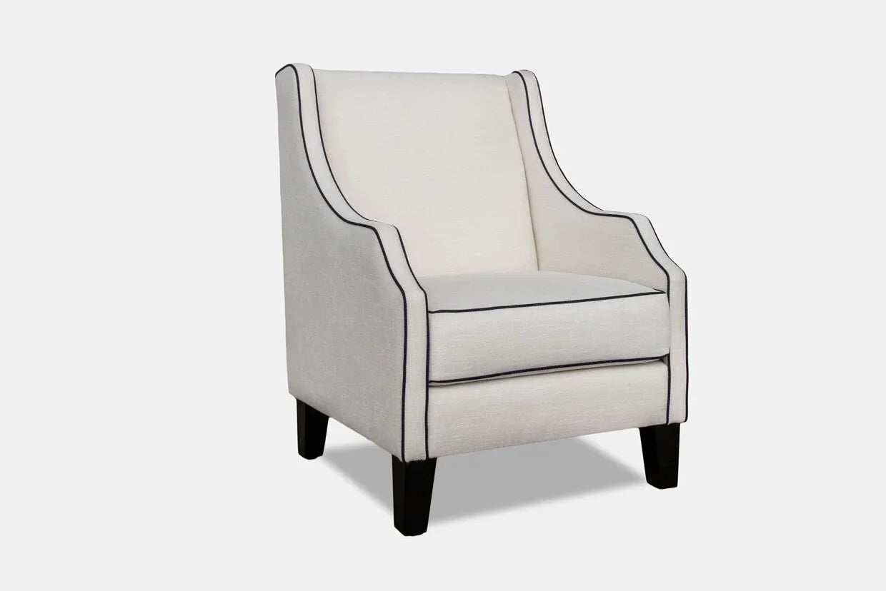 Finlay II Armchair - Modern Slate Gray Upholstered Lounge Chair for Living Room, Office & Reading Nook - Comfortable Accent Seating with Sturdy Wooden Legs