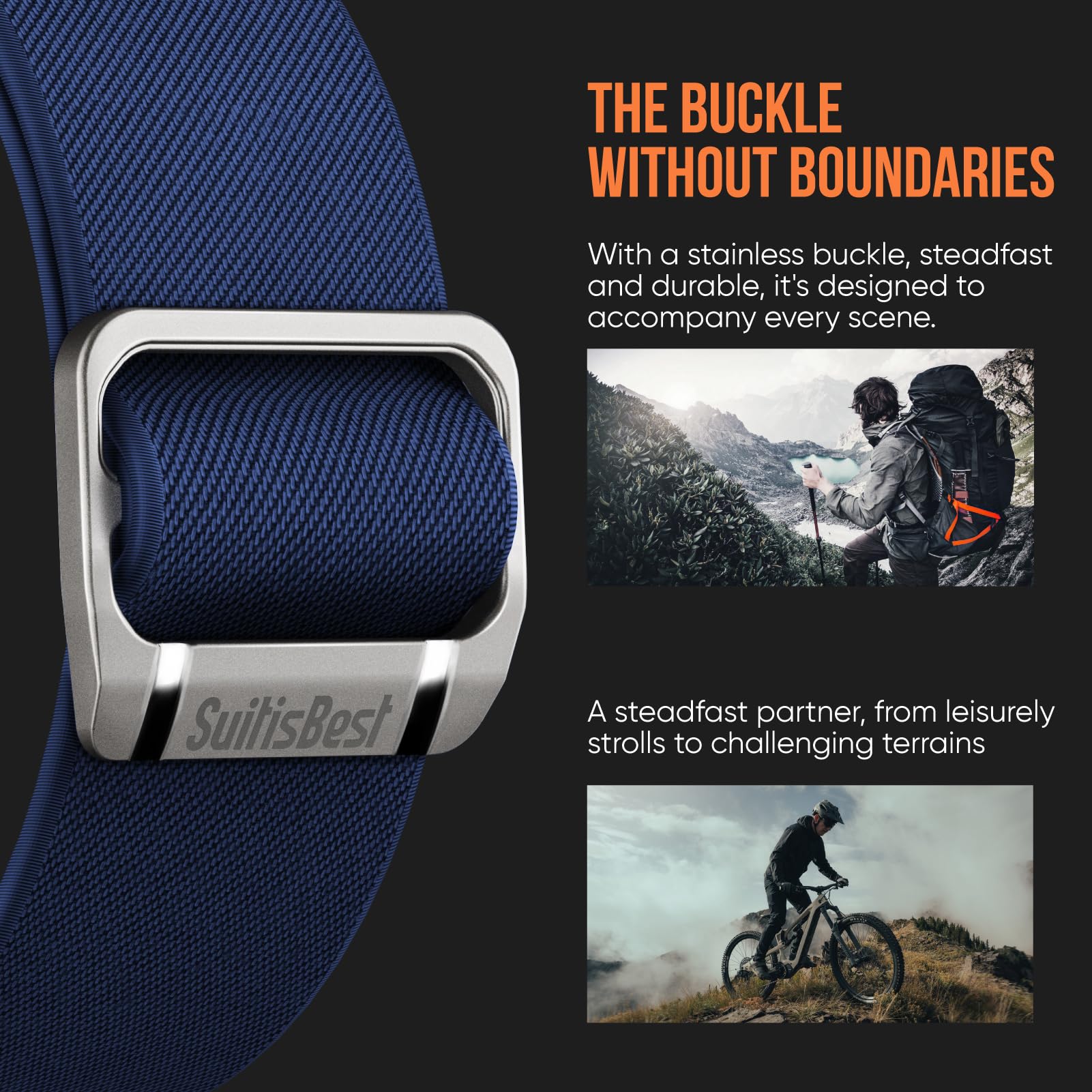 Suitisbest Sport Band for Apple Watch Ultra 2/Ultra - 49mm 45mm 44mm 42mm Nylon Solo Loop Replacement Strap - Compatible with iWatch SE Series 8/7/6/5/4 - Perfect for Running, Gym & Outdoor Activities