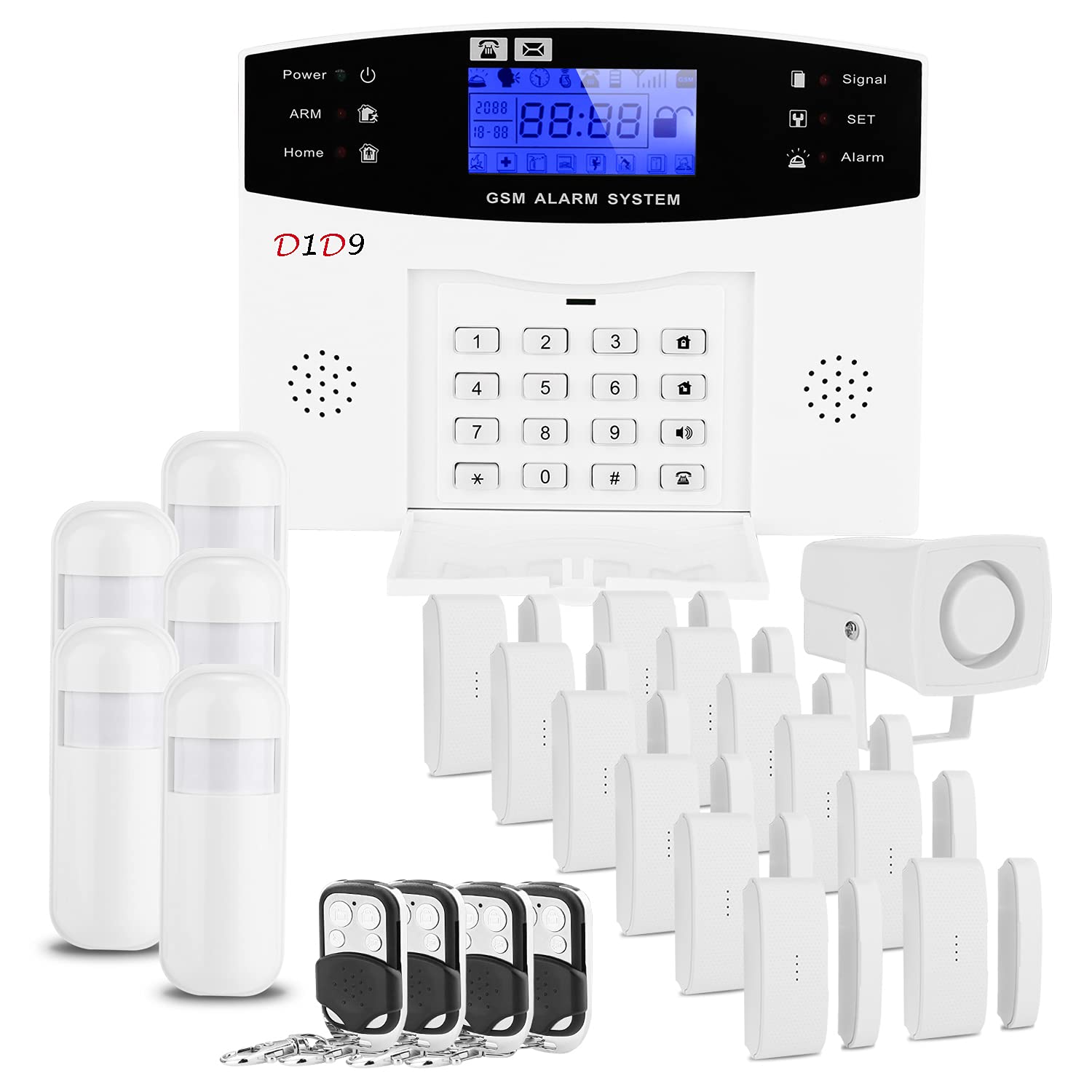 Wireless DIY GSM Burglar Alarm System for Home Security - Protect Your House from Intruders & Theft | Ideal for Apartments, Offices & Vacation Homes
