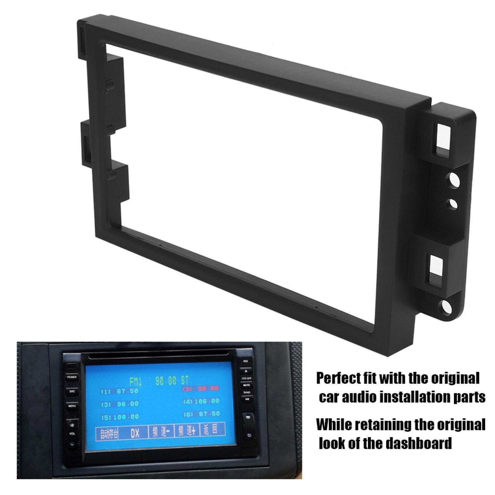 2 DIN Car Stereo Frame Mounting Kit for Chevrolet Captiva/Lova T1y532 - Double DIN Radio Dash Bezel Panel with DVD Player Installation | Perfect for Car Audio Upgrade & Dashboard Customization
