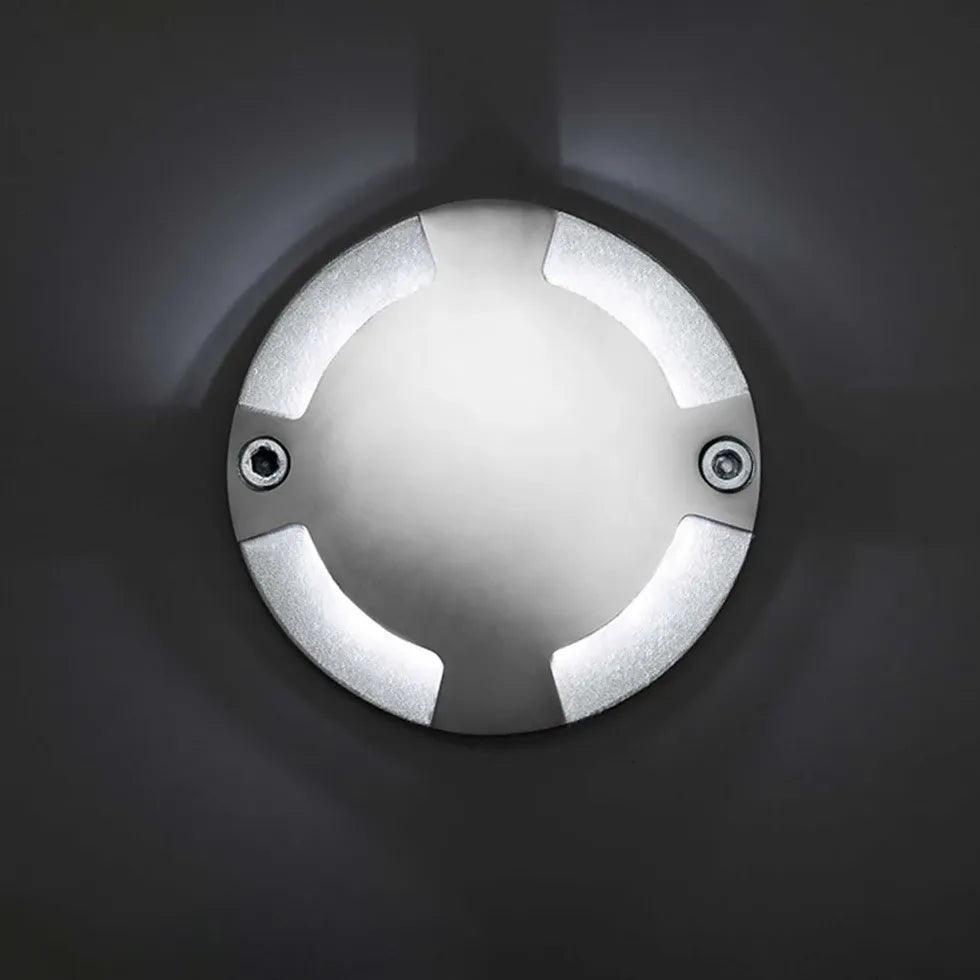 Round Ground LED Outdoor Lights - Waterproof Solar Landscape Lighting for Garden, Pathway, Yard, and Patio Decor
