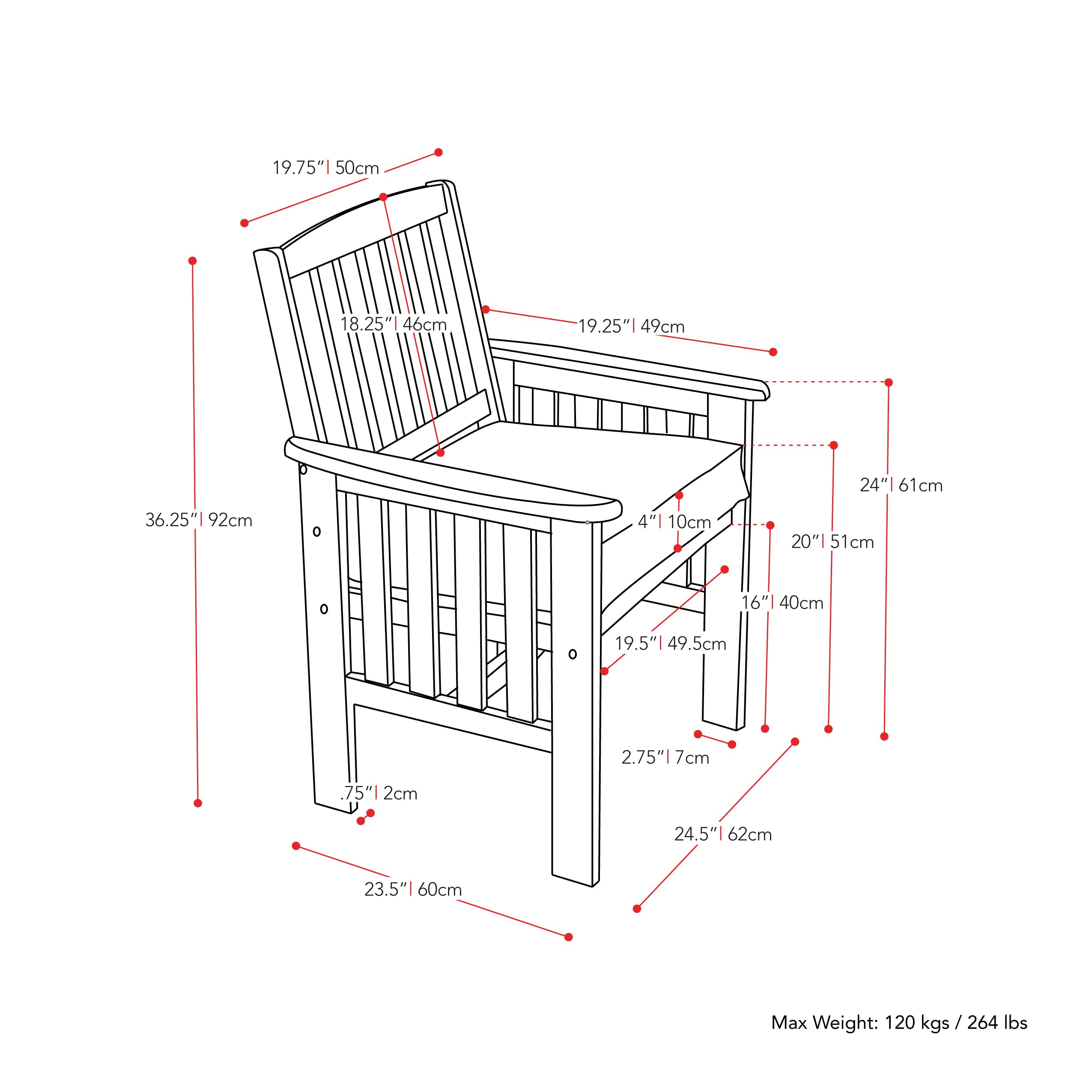 CorLiving 4-Piece Outdoor Set - White Washed Wood Patio Furniture for Garden & Backyard