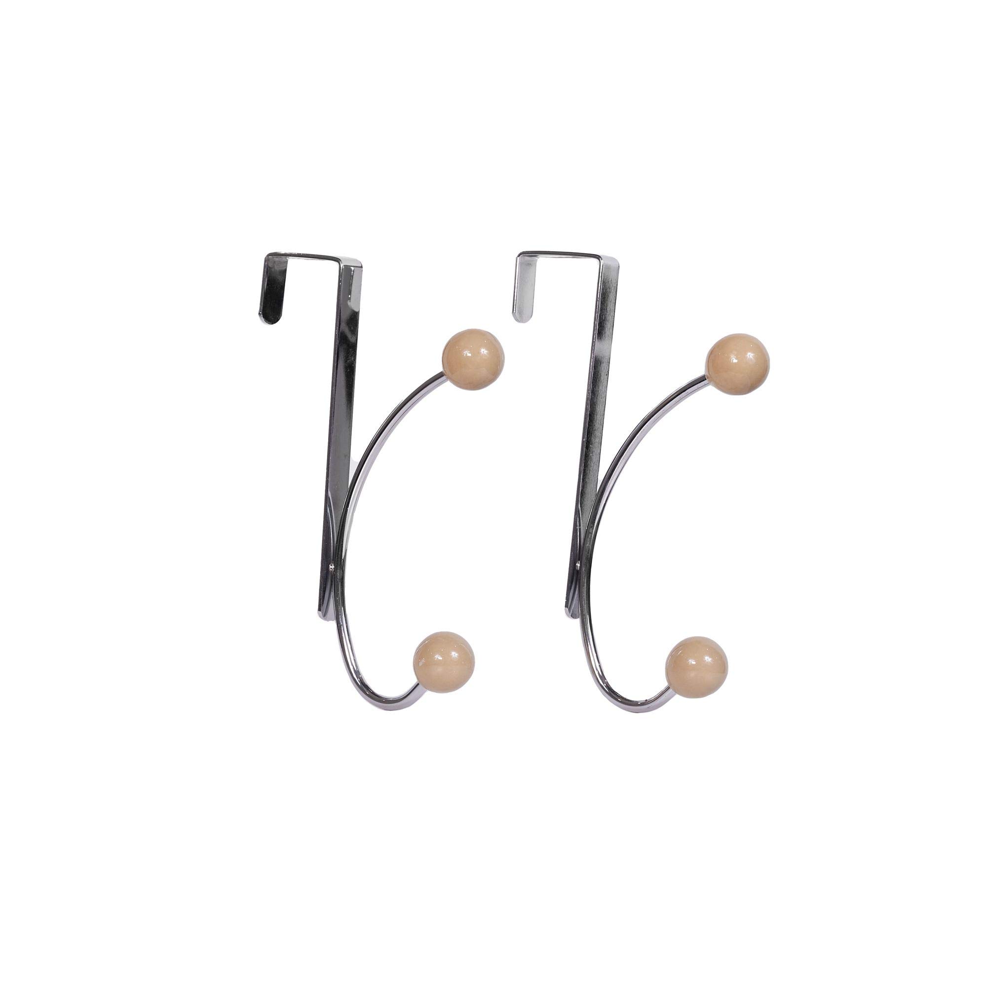 Elegant Home Fashions Mocha Door Hooks - Decorative Wall Hooks for Coats, Hats & Bags - Perfect for Entryway, Bedroom & Closet Organization