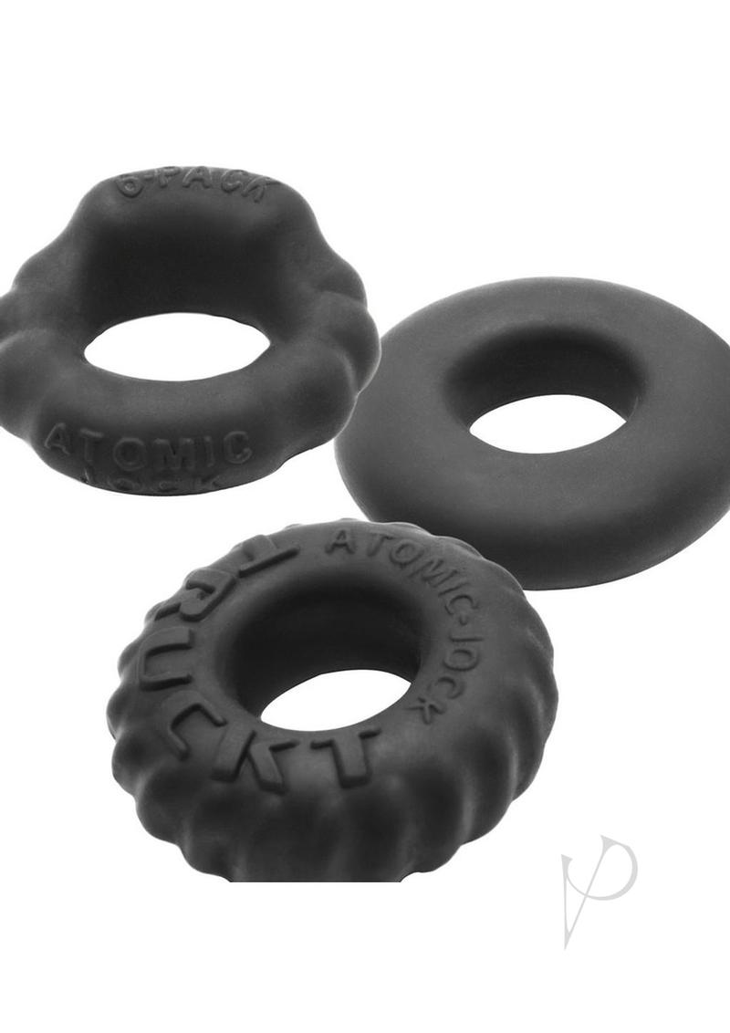 Premium Bonemaker Cock Rings Night Edition (3-Pack) - Black - Enhance Intimacy & Performance for Couples