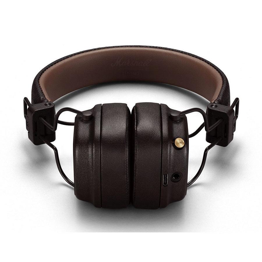 Marshall Major IV Wireless Bluetooth Headphones - Brown | Premium Sound, Comfortable Over-Ear Design for Music, Travel & Work