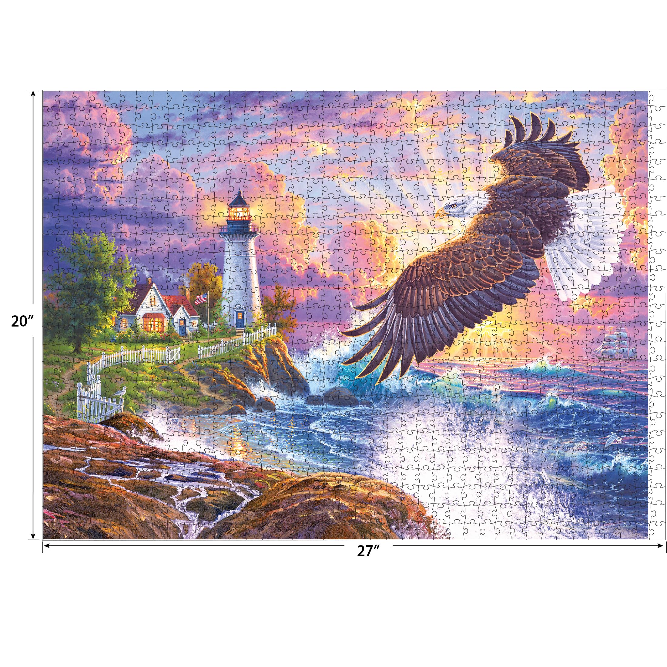 Roseart - 1000 Piece Jigsaw Puzzle for Adults - The Guiding Light - Challenging Collector's Puzzle for Family Game Night & Relaxation