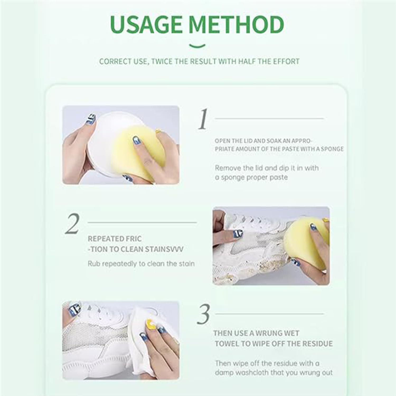 Rozino White Shoe Cleaner Kit (2pcs) - Waterless Cleaning for Sneakers & Sports Shoes