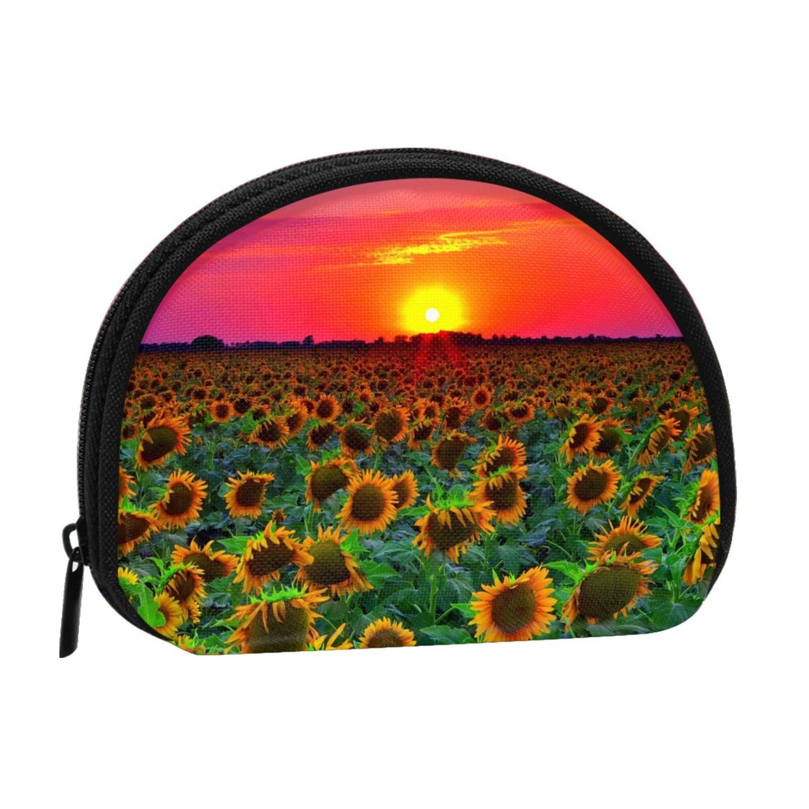 Sunflower Coin Purse for Women - Small Cute Zipper Wallet for Cash & Change - Perfect for Girls, Teens & Everyday Use at School, Shopping or Travel