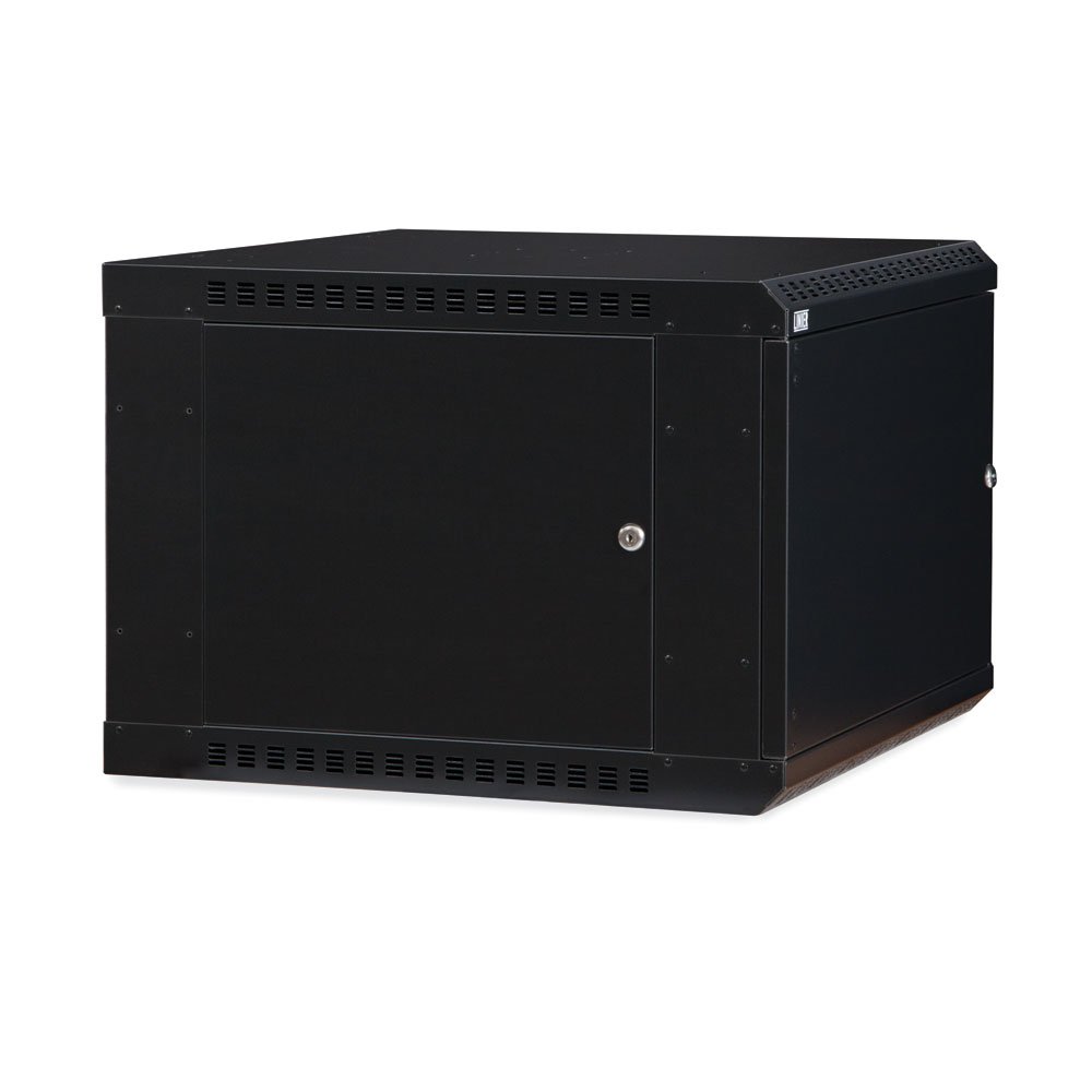 9U Wall Mount Cabinet with Solid Door - Secure Network Storage