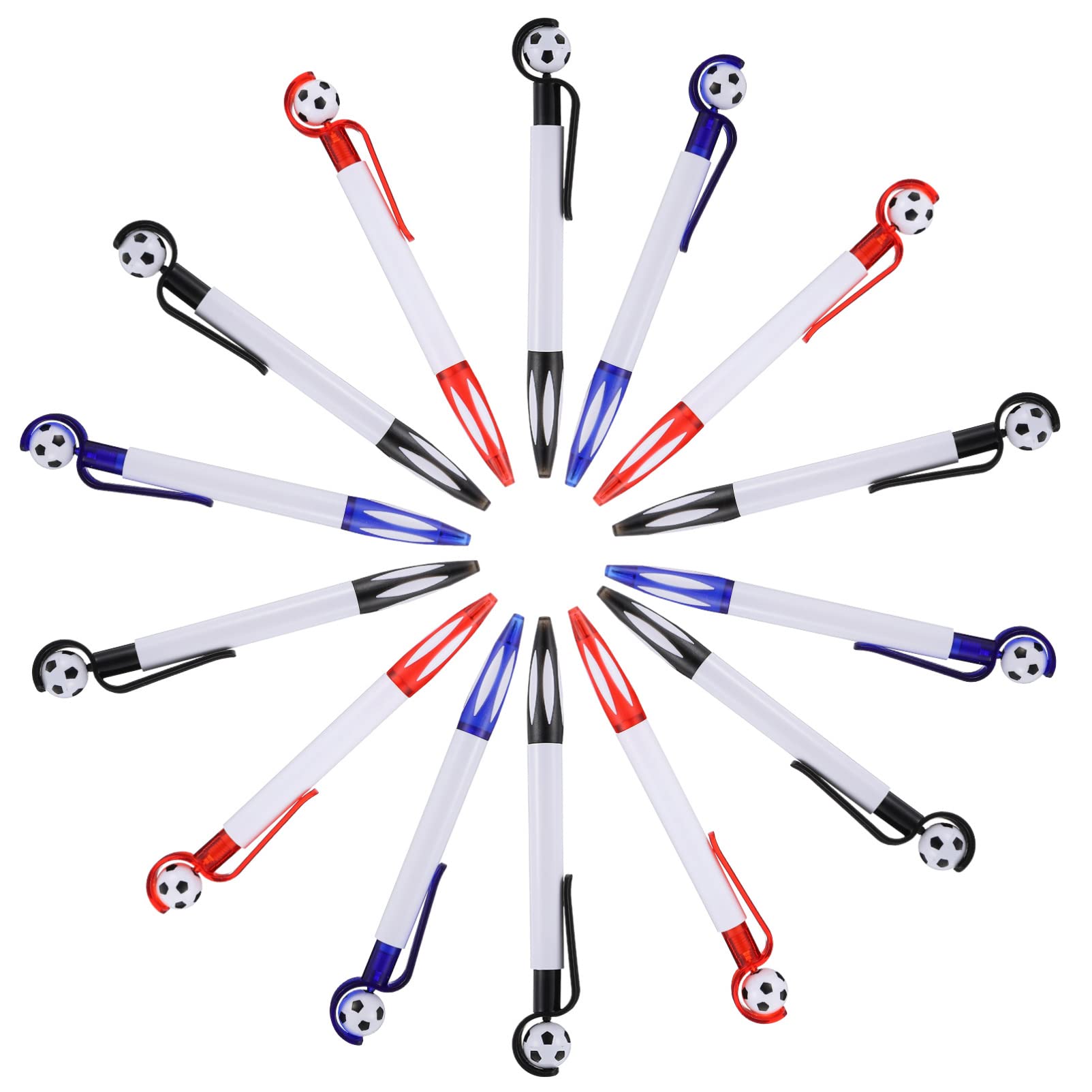 Operitacx 18-Pack Soccer Themed Ballpoint Pens - Plastic Football Party Favors, Promotional Pens for Sports Events, School Crafts & Office Supplies - Perfect for Soccer Games, Team Gifts & Party Decorations