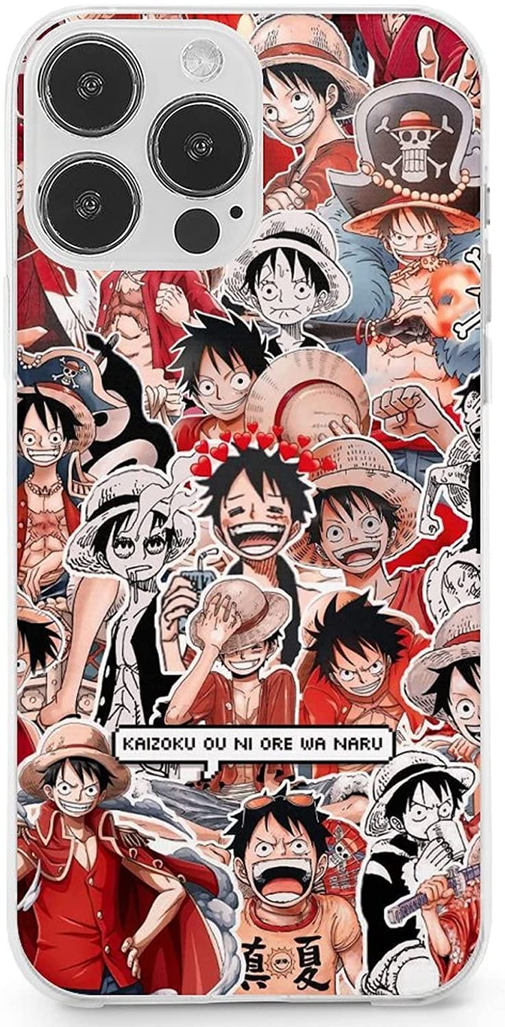 Woodtou One Piece Anime Phone Case Compatible with iPhone 13 Pro - Durable Protective Cover for Fans, Perfect for Daily Use & Anime Conventions