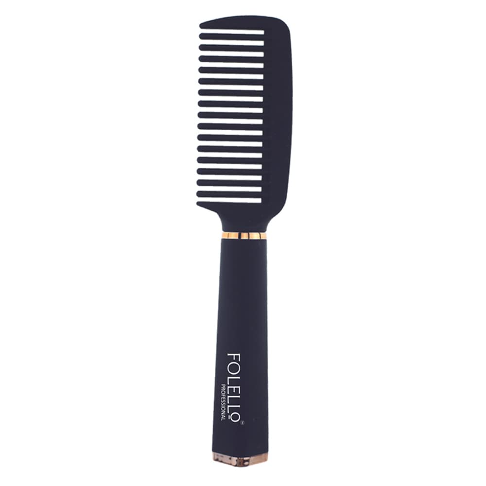 FOLELLO Premium Detangling Hair Comb - Wide & Narrow Teeth for All Hair Types - Professional Hair Care Tool - Comfortable & Durable Styling Comb for Wet, Dry & Curly Hair - Perfect for Home, Salon & Travel Use