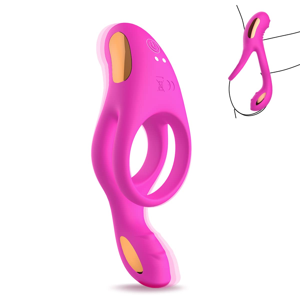 **10-Speed Vibrating Cock Ring with Clitoral Stimulator - Waterproof Medical Silicone Penis Ring for Men & Couples - Purple Adult Sex Toy for Enhanced Pleasure & Intimacy**    *(Perfect for couples foreplay, solo play, and spicing up your bedroom adventures - waterproof for shower & bath use!)*