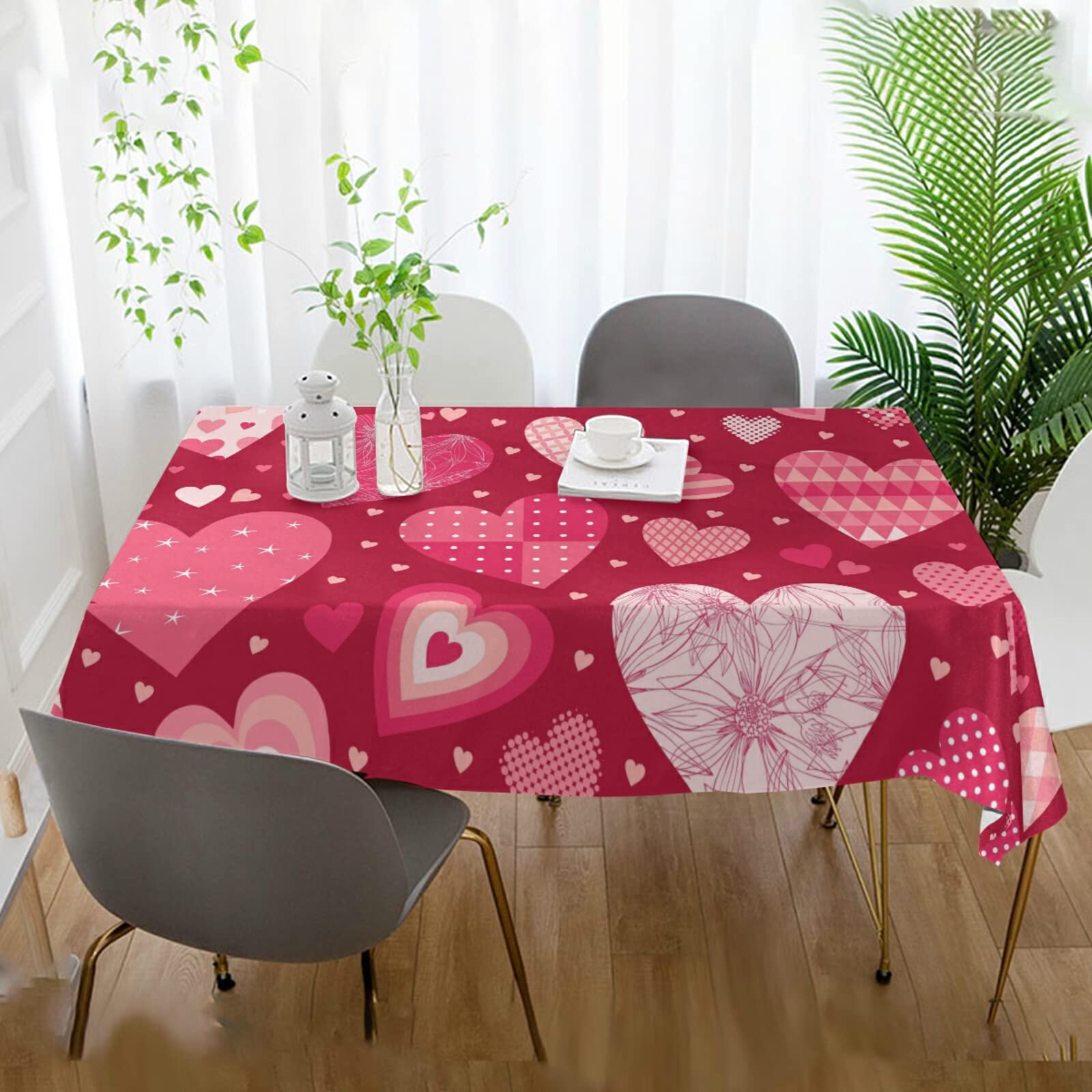 Xigua Pink Rectangle Tablecloth 60