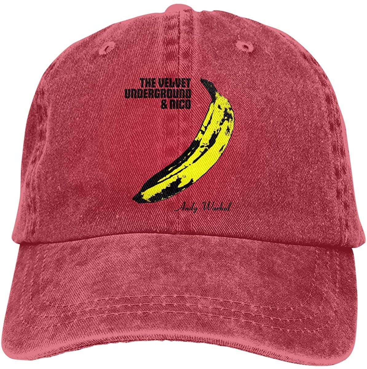The Velvet Underground & Nico Red Baseball Cap - Unisex Adjustable Dad Hat for Men & Women - Vintage Linen Cotton Cap for Casual Wear, Street Style & Music Fans