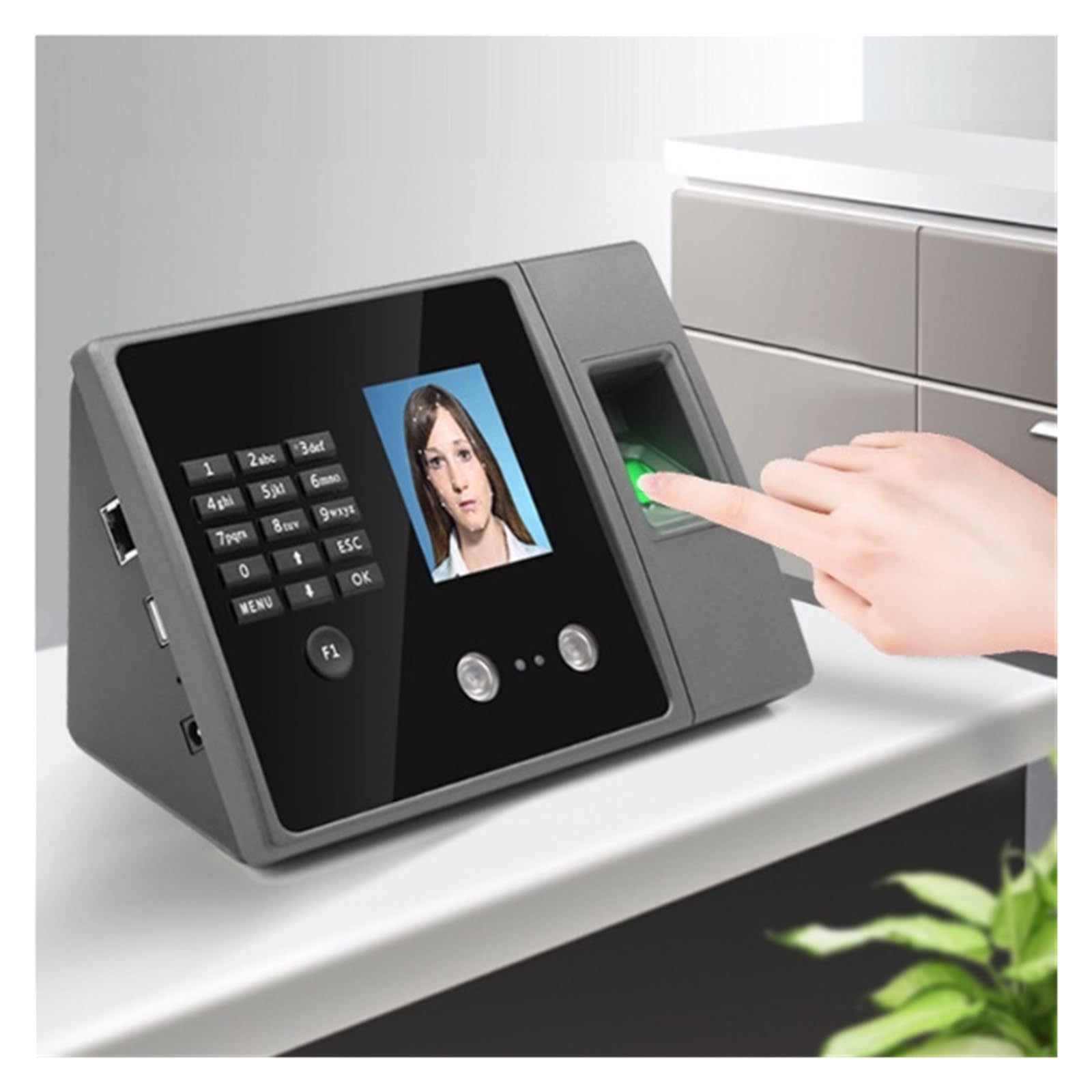 FA20 Biometric Time Clock - Facial Recognition & Fingerprint Attendance System for Employee Tracking | Ideal for Offices, Schools, and Access Control Security