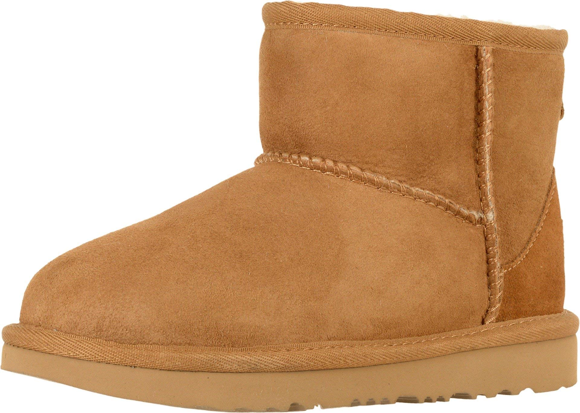 UGG Kids' Classic Mini II Boot - Warm Winter Snow Boots for Girls & Boys | Water-Resistant & Comfortable | Perfect for School, Outdoor Play & Cold Weather Activities