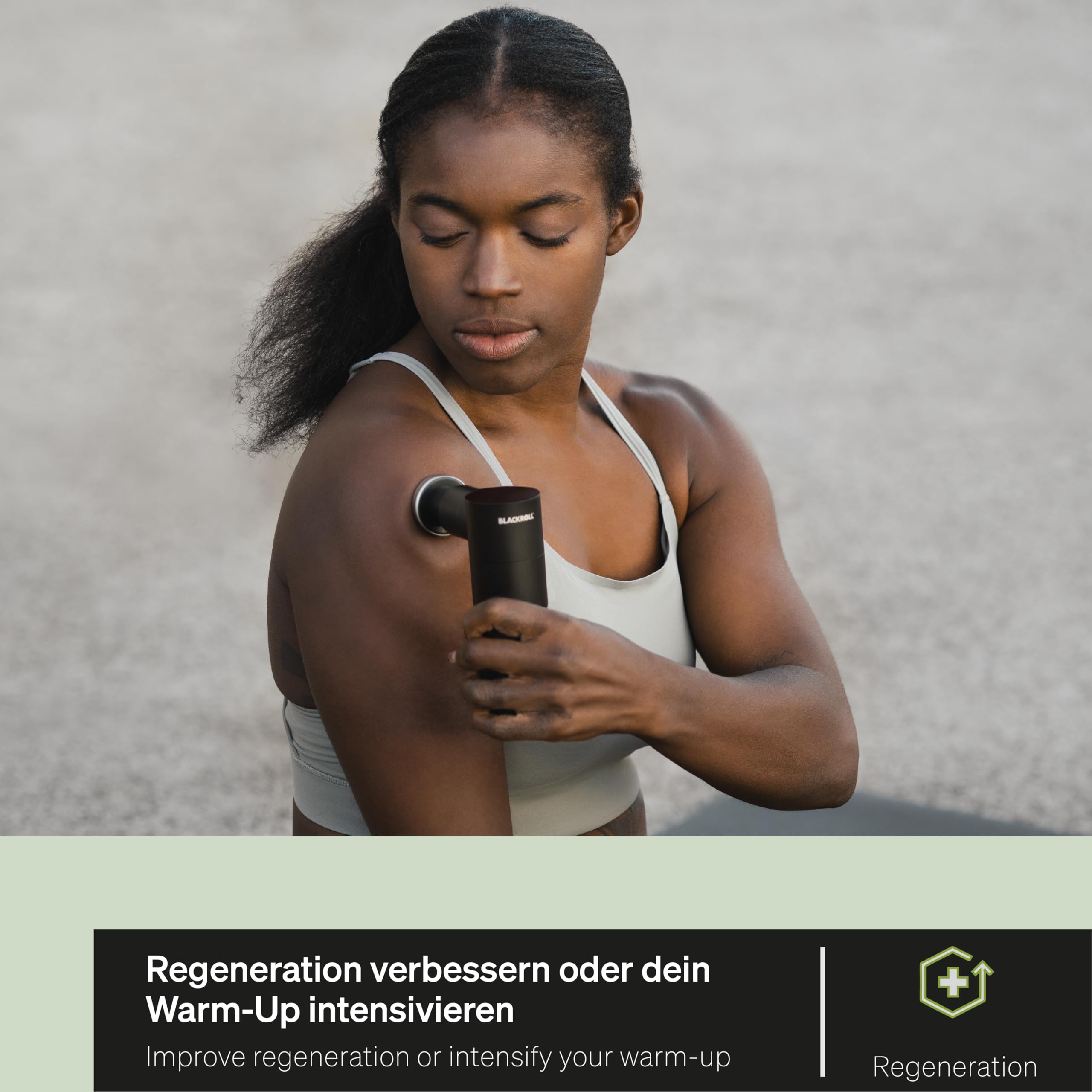 BLACKROLL® FASCIA GUN - High Quality Mini Massage Gun with USB C for Muscle & Fascia Relief, 4 Attachments with 4 Adjustable Levels - Perfect for Pain Relief, Recovery & Relaxation at Home, Gym or Office