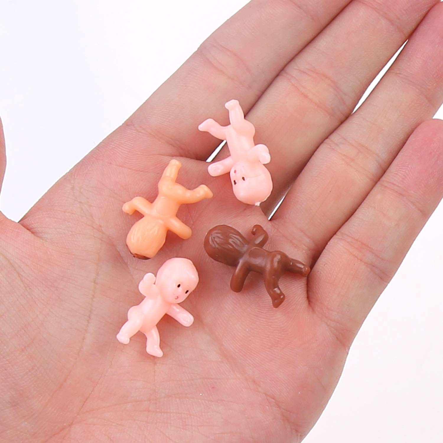 CCINEE 150 PCS Mini Plastic Baby Figurines for King Cake, Ice Cube Game & Baby Shower Decorations - Perfect for Mardi Gras Parties, Gender Reveals, and Wedding Cake Toppers