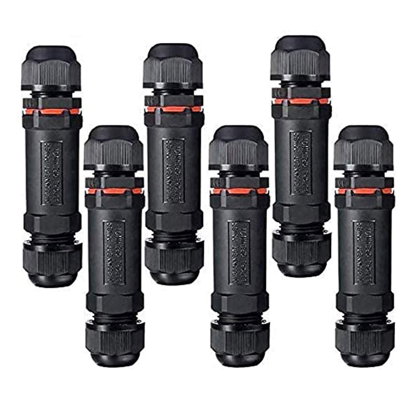 6PCS Waterproof Cable Junction Box Connectors - 3-Way Electrical Wire Connectors for Outdoor & Indoor Use - Ideal for Home Improvement, Woodworking, and DIY Projects