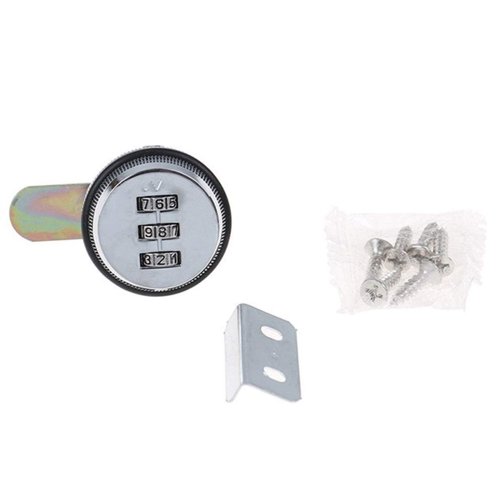 3-Digit Alloy Combination Lock - Keyless Cam Lock for Mailbox, Cabinet, Post Box - Black Password Security Lock (Perfect for Home, Office & Outdoor Use)