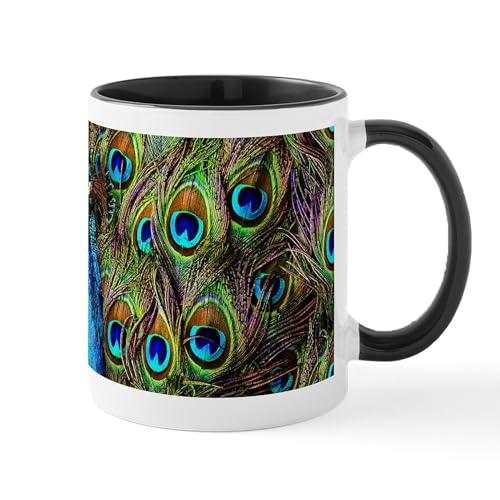 White/Black Inside - Peacock Watch! Mug