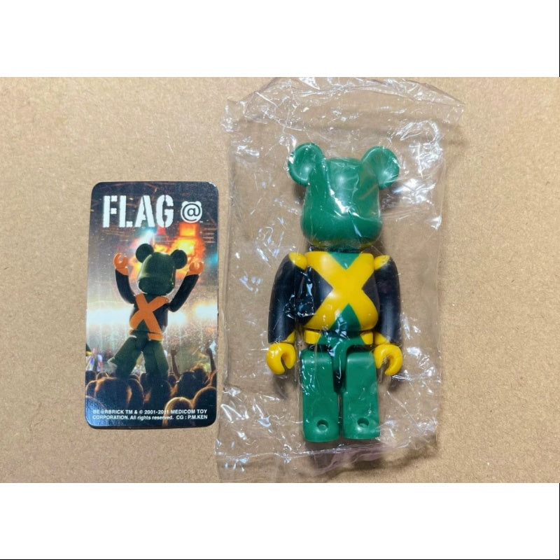 Bearbrick Series 22 FLAG Jamaica 100% Collectible Vinyl Art Toy - Limited Edition Jamaican Flag Design for Display & Home Decor