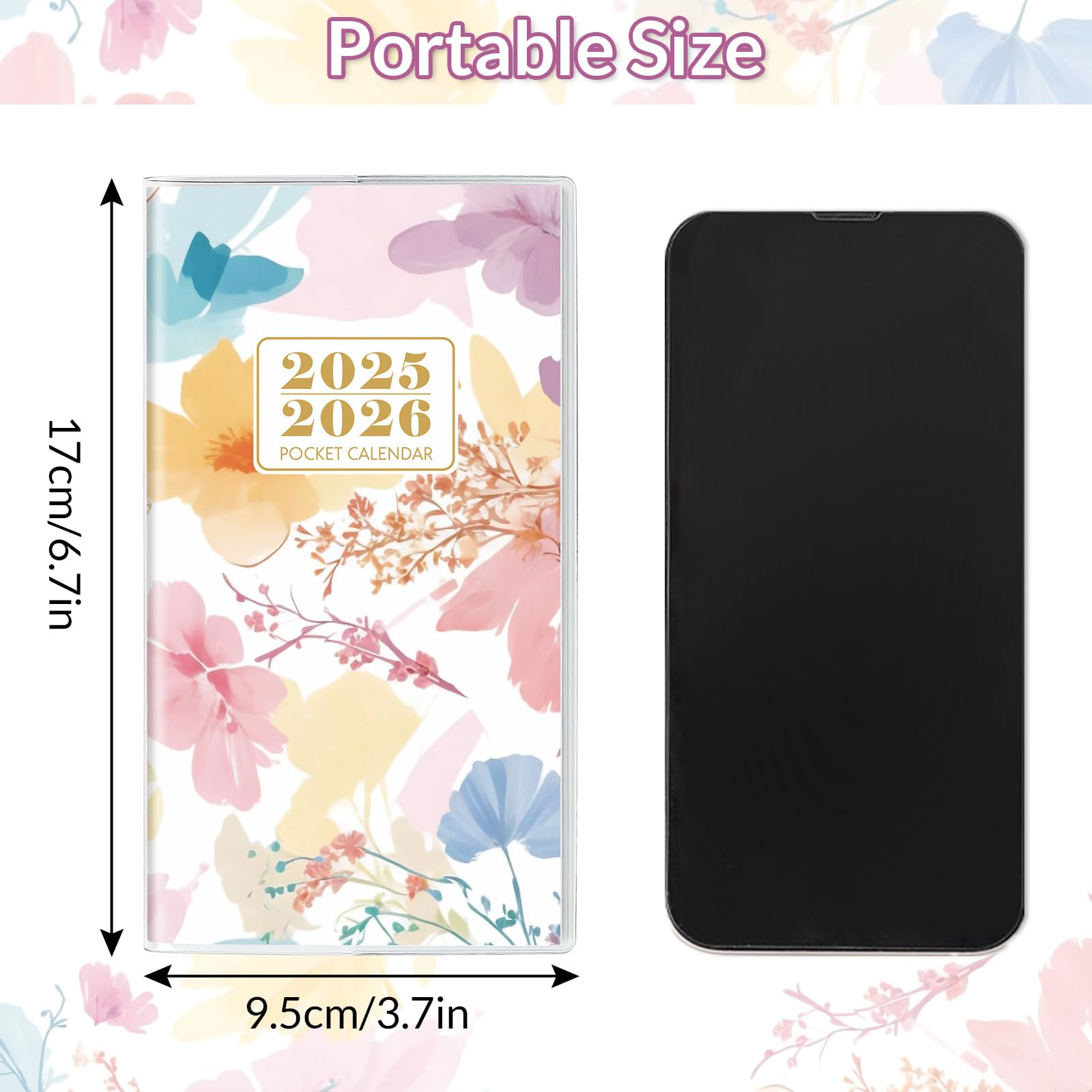 2025-2026 Floral Pocket Planner - 3.7