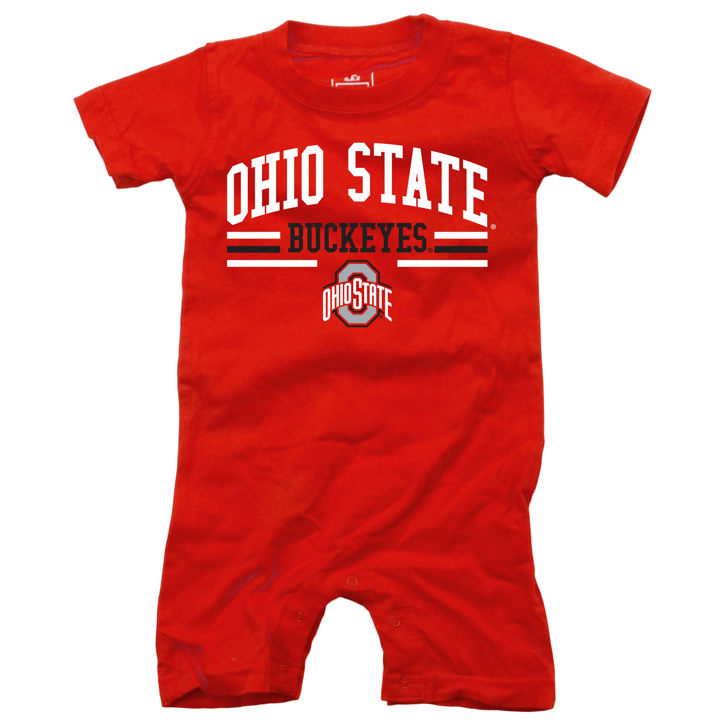 Wes and Willy Baby Sports Fan College Team Shorts Romper - Adorable Infant Outfit for Game Day & Casual Wear