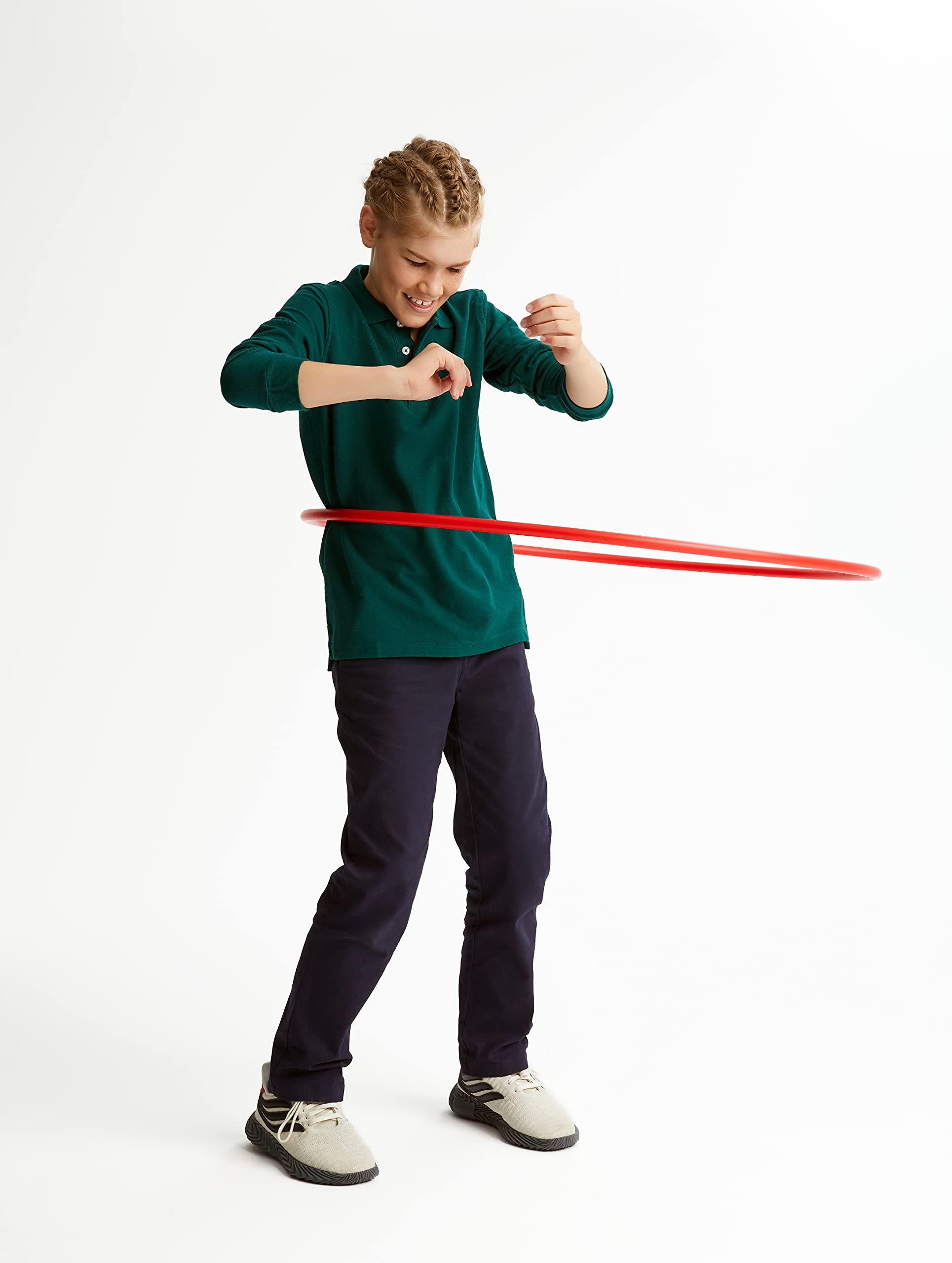 French Toast Boys' Adjustable Waist Straight Fit Stretch Twill Chino Pants - Comfortable School Uniform & Casual Wear for Kids