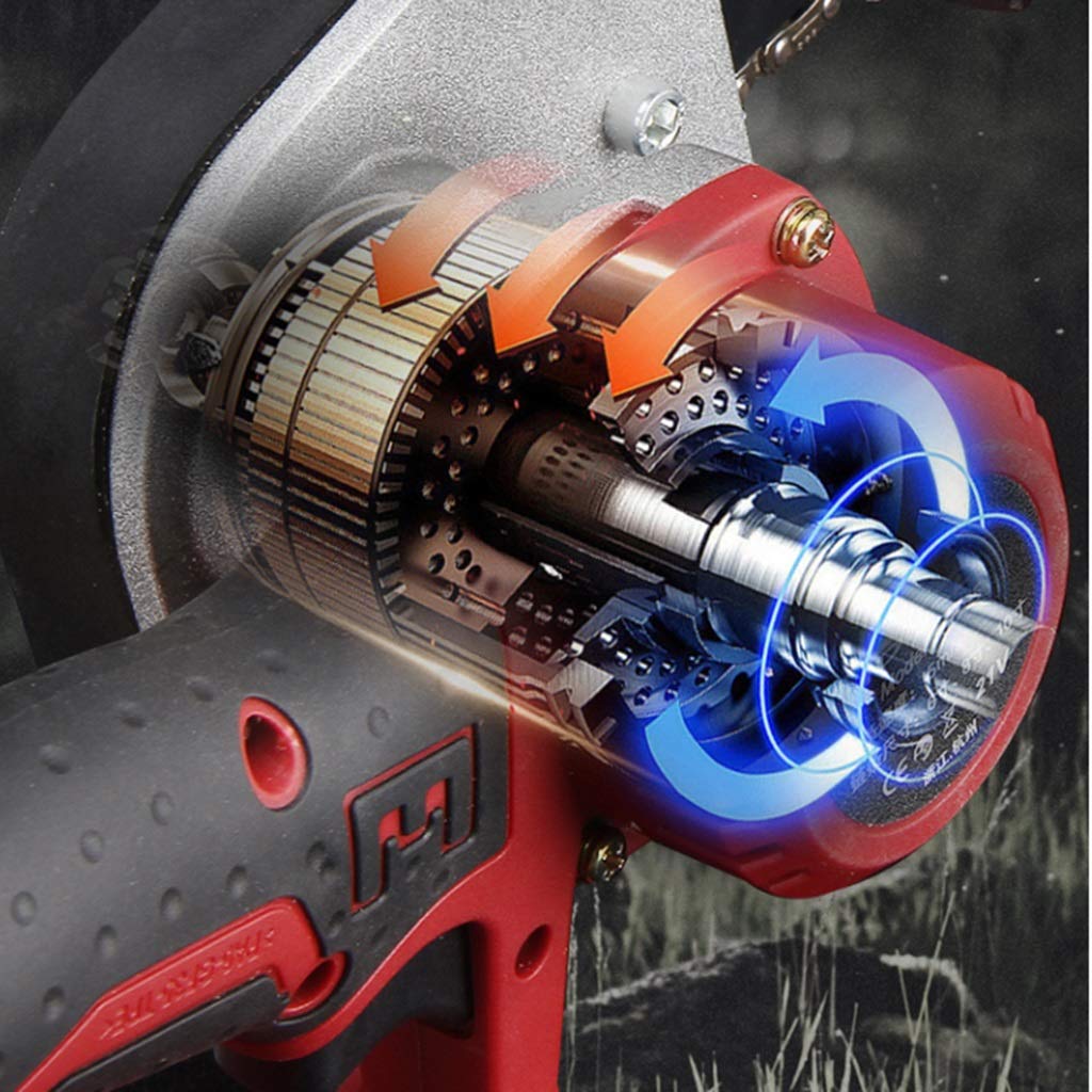 Electric Mini Battery Chainsaw - Portable One-Hand Pruning Shears with Safety Shield, Cordless Garden Saw for Tree Branch Cutting & Wood Trimming (Includes 2 Batteries) | Perfect for Yard Work, Landscaping, DIY Projects & Home Gardening