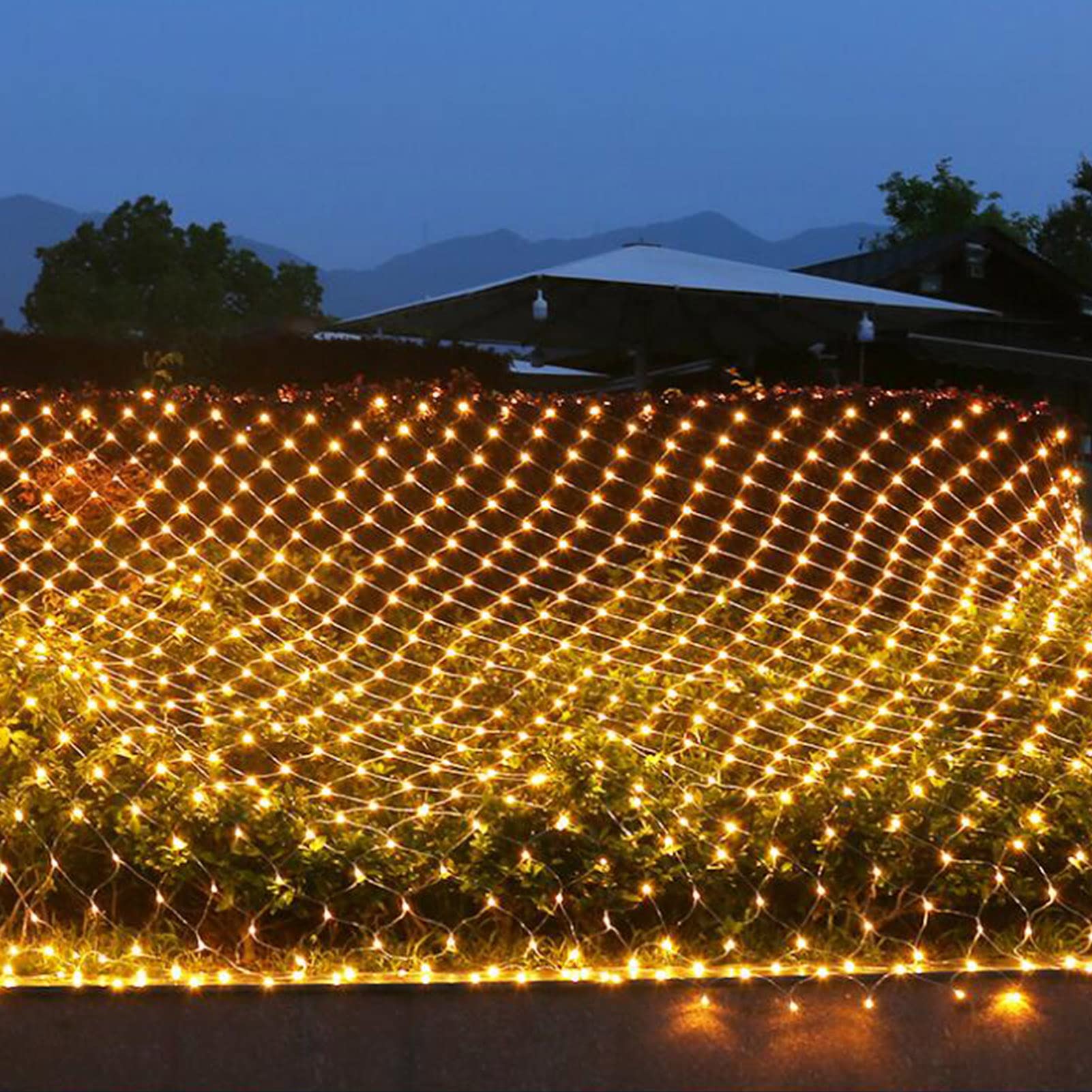 Outdoor Christmas Net Lights - Waterproof 8 Lighting Modes LED String Mesh Lights for Xmas Trees, Weddings, Gardens & Parties (US Plug) | Perfect for Holiday Decorations, Backyard Lighting & Festive Events