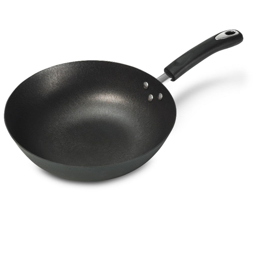 STARFRIT 030070 12-Inch (30cm) Non-Stick Carbon Steel Wok Pan - Professional Stir Fry Pan for Asian Cooking, Perfect for Sautéing, Frying & Deep Frying at Home or Restaurant