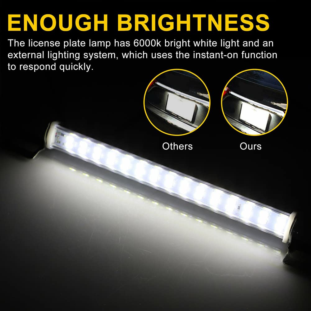 Universal LED License Plate Light - 30 Ultra White 6000K LEDs, Waterproof Backup Lamp for Cars, Trucks & RVs - Perfect for Night Driving and Enhanced Rear Visibility