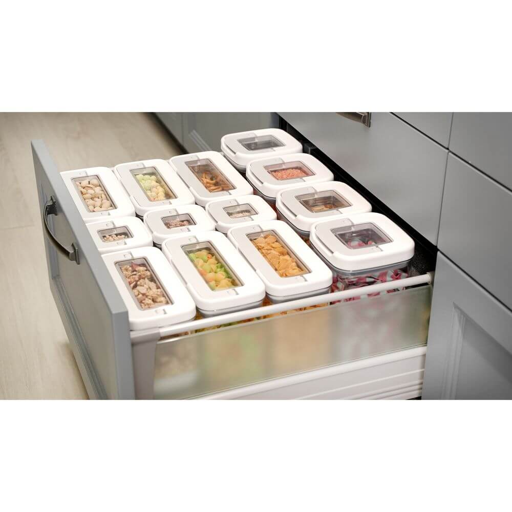 Felli Supreme Tite Square 1.9L Airtight Food Storage Container - Perfect for Pantry Organization, Dry Food Storage & Kitchen Countertop Display