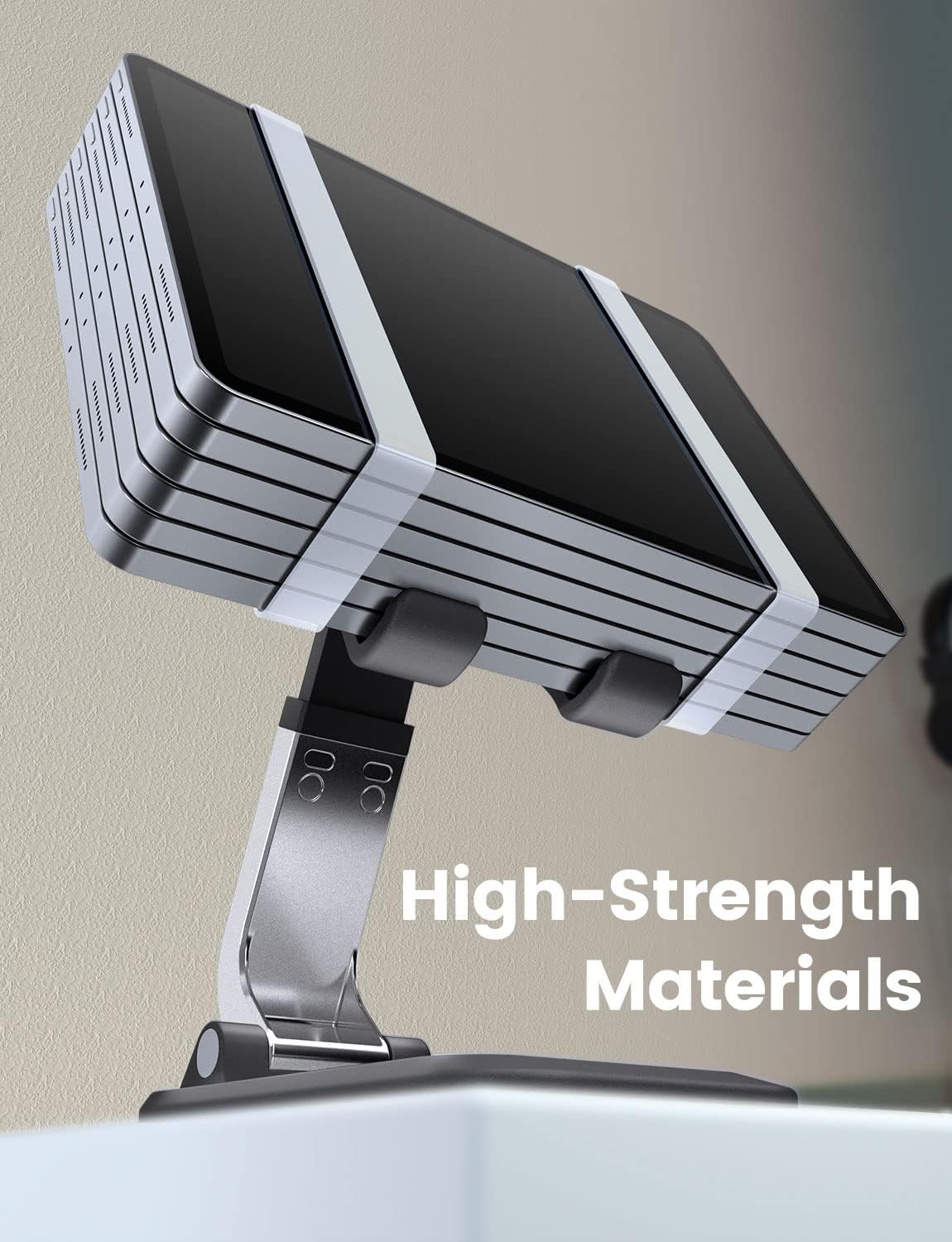 eSamcore Adjustable Phone Stand for Desk - Sturdy Desktop Phone Holder for iPhone & Smartphones - Perfect for Office, Home, and Video Calls