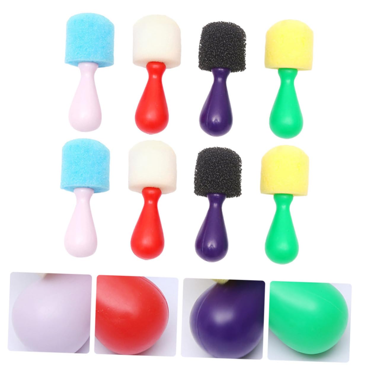 TOYANDONA 8pcs Round Paint Sponges - DIY Painting Tools for Art & Crafts