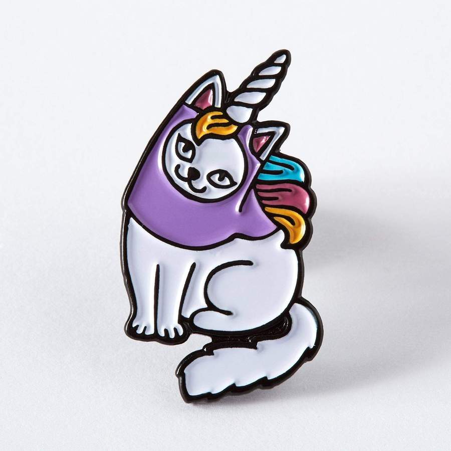 Caticorn Enamel Pin - Kawaii Cat Unicorn Brooch for Backpacks, Jackets & Accessories - Perfect for Gifts, Collectors & Kawaii Fashion Lovers