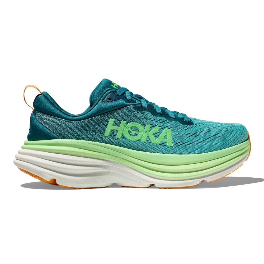 Hoka Men's Bondi 8 Running Shoes - Lightweight Cushioned Sneakers for Marathon, Jogging & Walking - Breathable Mesh Upper with Maximum Support & Comfort