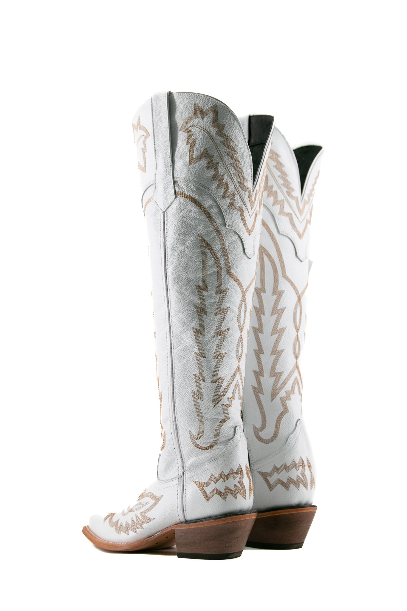 Maggie Women's Knee High Wide Calf Snip Toe Cowgirl Boots - Western Style Riding Boots for Country Dancing, Rodeo & Fashion Outfits