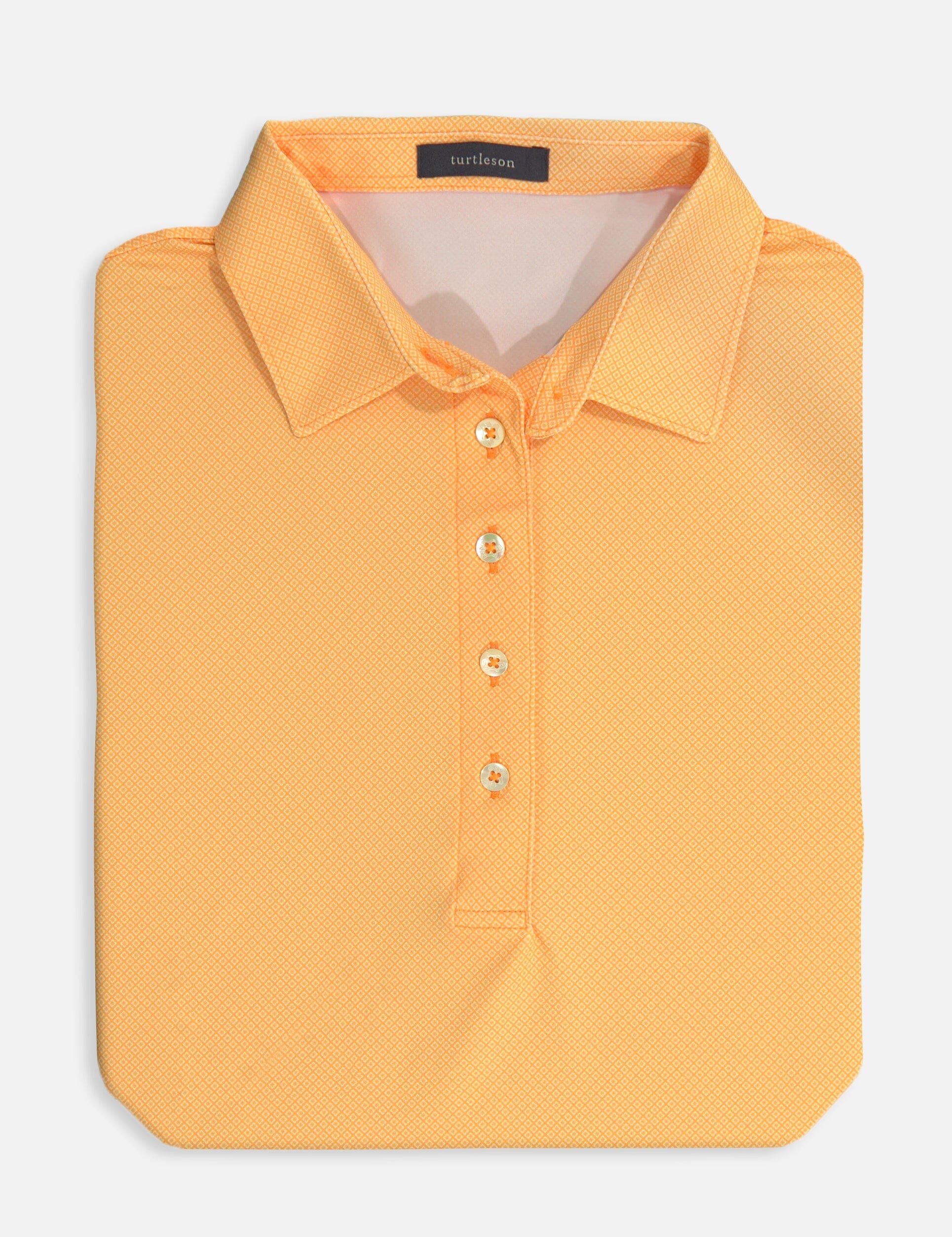Women's Clare Mini Diamond Jacquard Performance Polo Shirt - Breathable Moisture-Wicking Golf & Tennis Top for Active Lifestyle